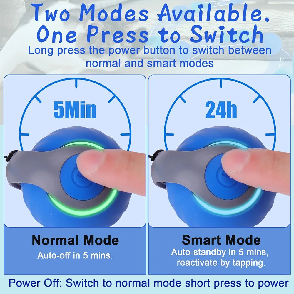 Cat Interactive Ball Toy, Automatic Rolling Ball with Tail, Rechargeable Smart Pet Interactive Toy, Intelligent Mouse for Cat