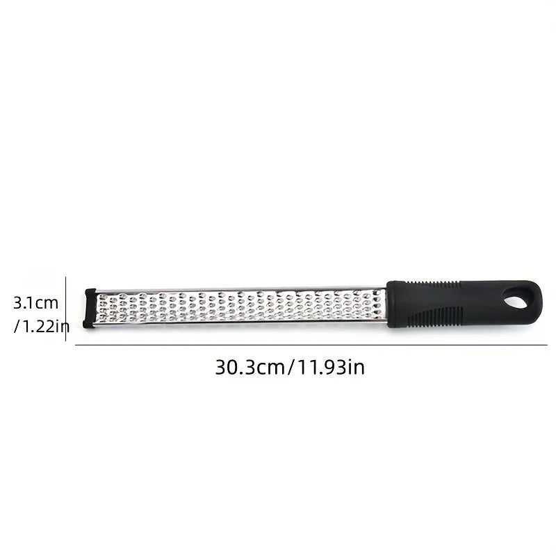1pc Stainless Steel Cheese Grater with Ergonomic  Lemon Zest & Hard Cheeses, Durable Kitchen Tool for Shredding & Grating