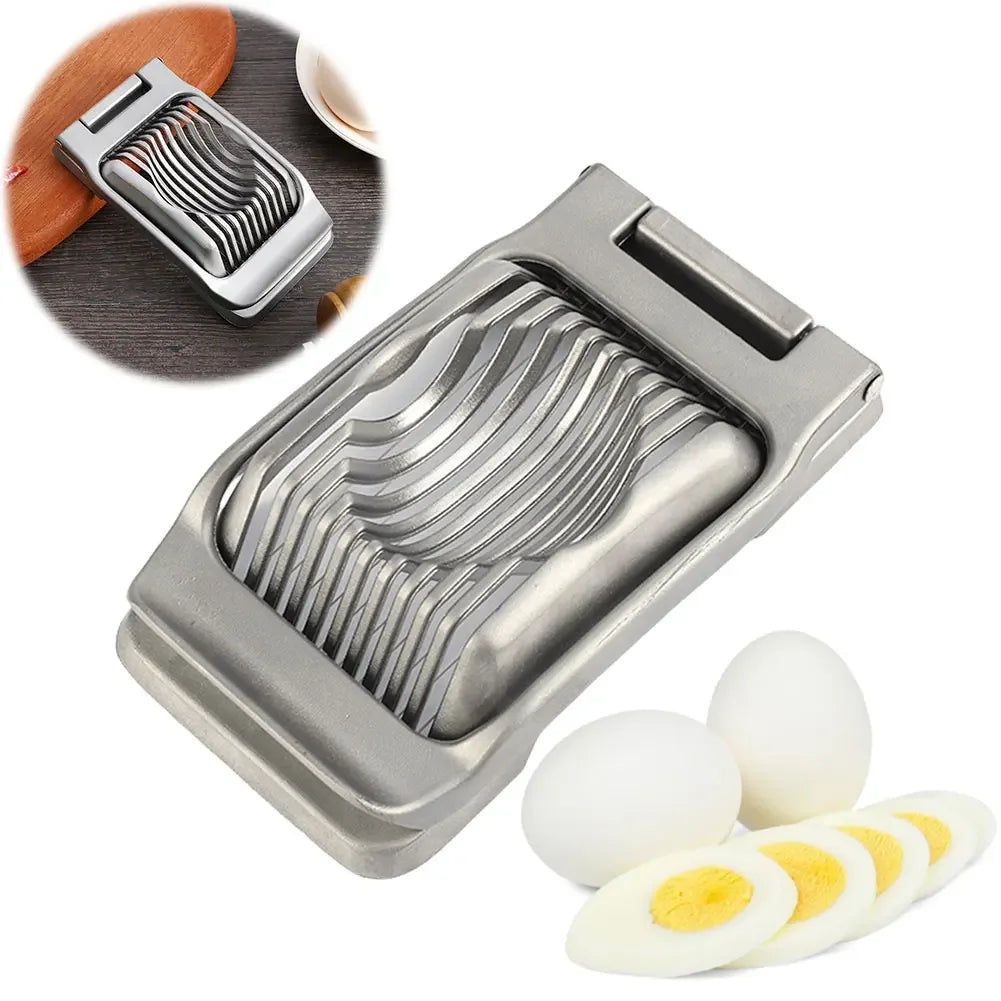 Egg Slicer with Stainless Steel Wire Heavy Duty Egg Cutter Mushroom Tomato Ham Kitchen Chopper for Hard Boiled Eggs
