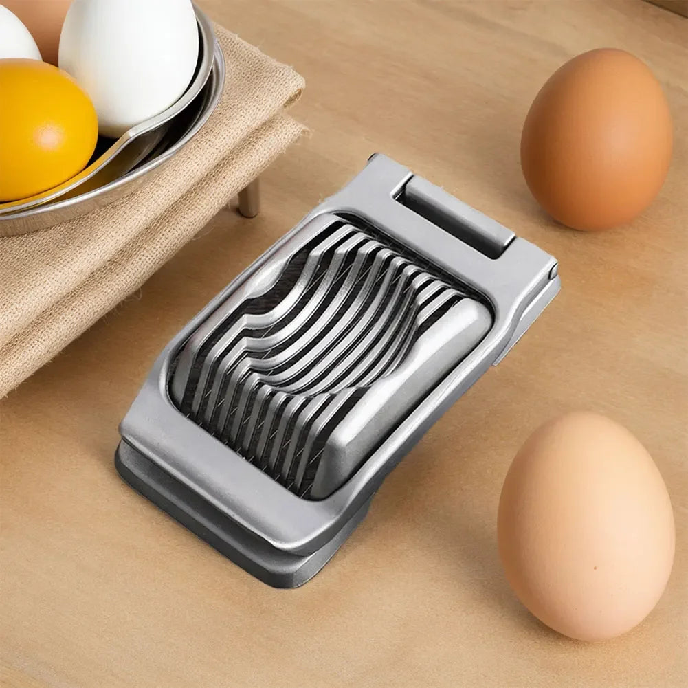 Egg Slicer with Stainless Steel Wire Heavy Duty Egg Cutter Mushroom Tomato Ham Kitchen Chopper for Hard Boiled Eggs