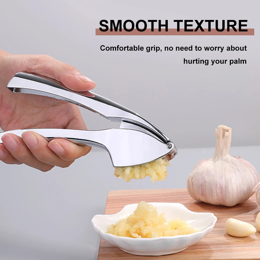 Garlic Crusher Detachable for Easy Cleaning Garlic Mincer Tool with Easy-Squeeze Ergonomic Handle Garlic Masher for Fine Garlic