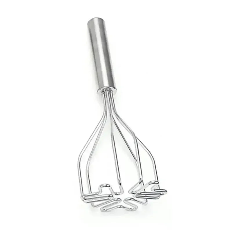 2-in-1 Stainless Steel Potato Masher - Premium Hand Tool for Perfect Mash of Beans, Avocado, Eggs - Metal Wire Utensil for Ultimate
