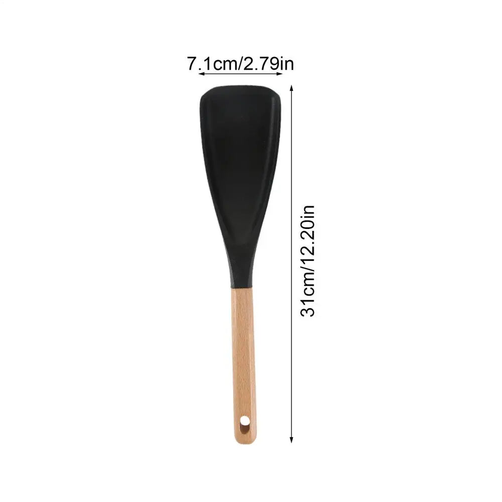 Cooking Spatula Heat Resistant Spatula Spoon Heat-Resistant Non-Stick Cooking Baking & Stirring Food Grade Silicone Tool With