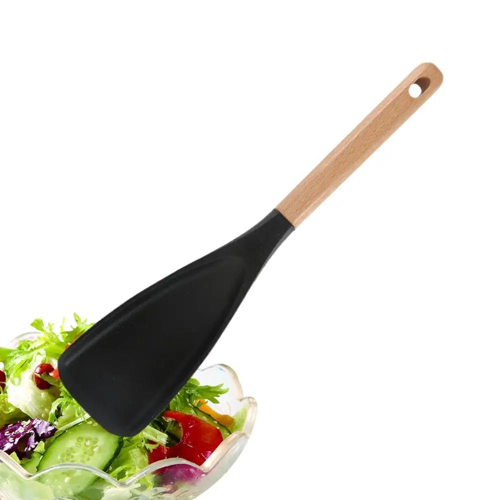 Cooking Spatula Heat Resistant Spatula Spoon Heat-Resistant Non-Stick Cooking Baking & Stirring Food Grade Silicone Tool With