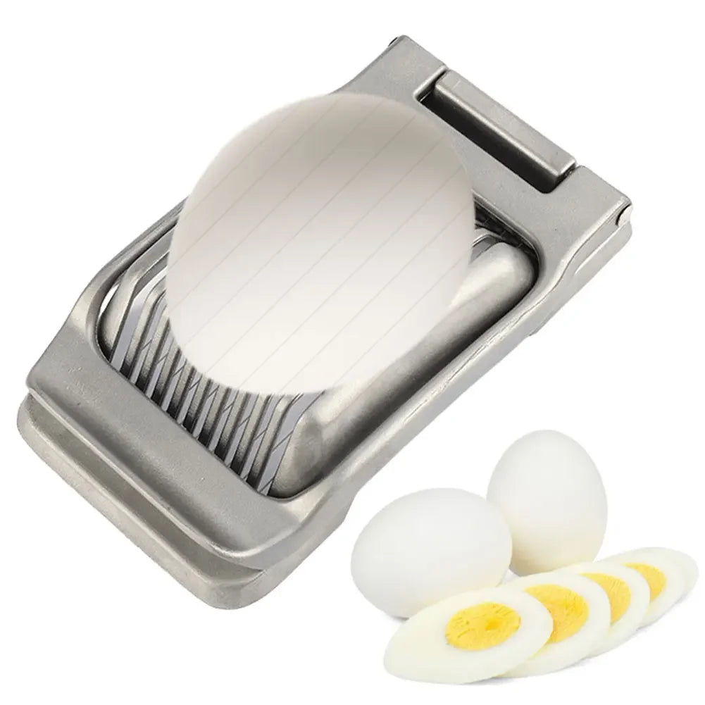 Egg Slicer with Stainless Steel Wire Heavy Duty Egg Cutter Mushroom Tomato Ham Kitchen Chopper for Hard Boiled Eggs