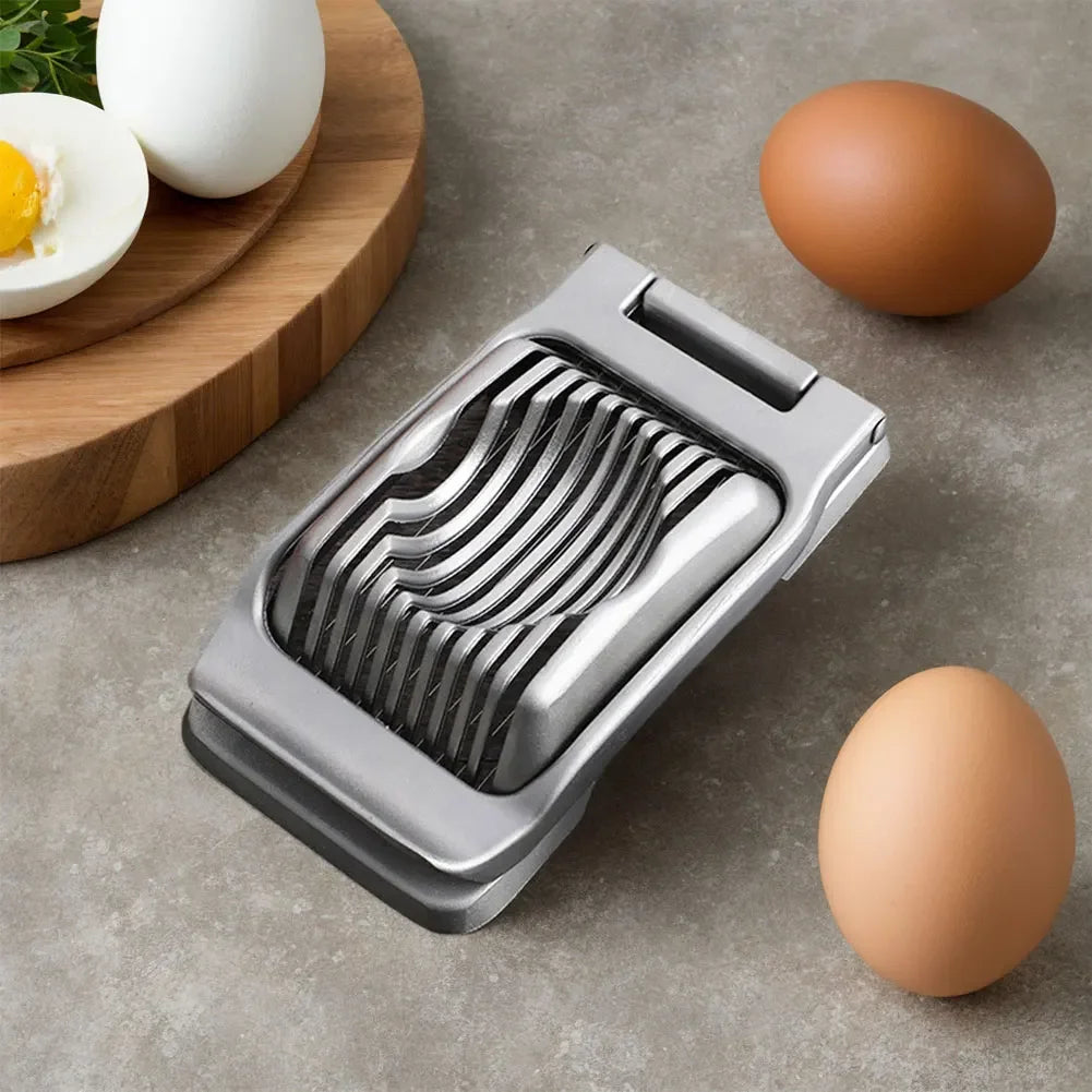 Egg Slicer with Stainless Steel Wire Heavy Duty Egg Cutter Mushroom Tomato Ham Kitchen Chopper for Hard Boiled Eggs